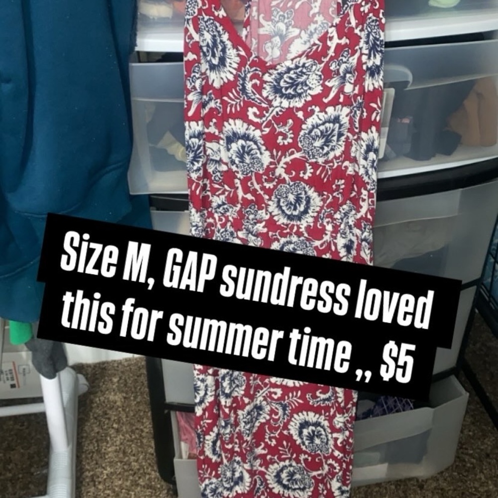 GAP Red and White Floral Sundress